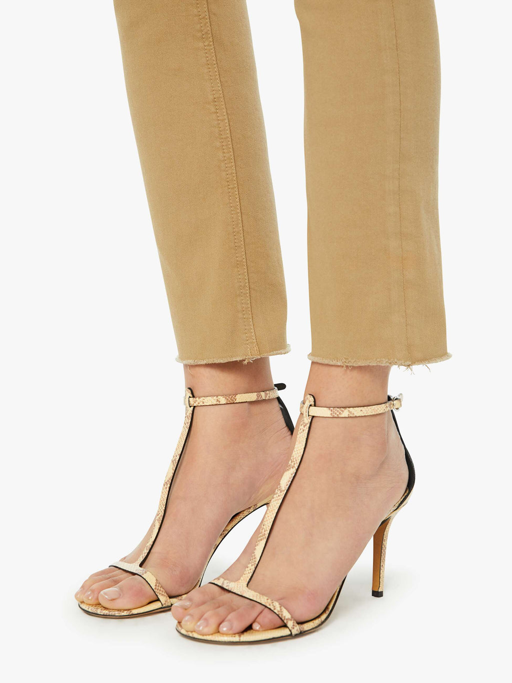 The Mid Rise Dazzler Ankle Fray - Prairie Sand